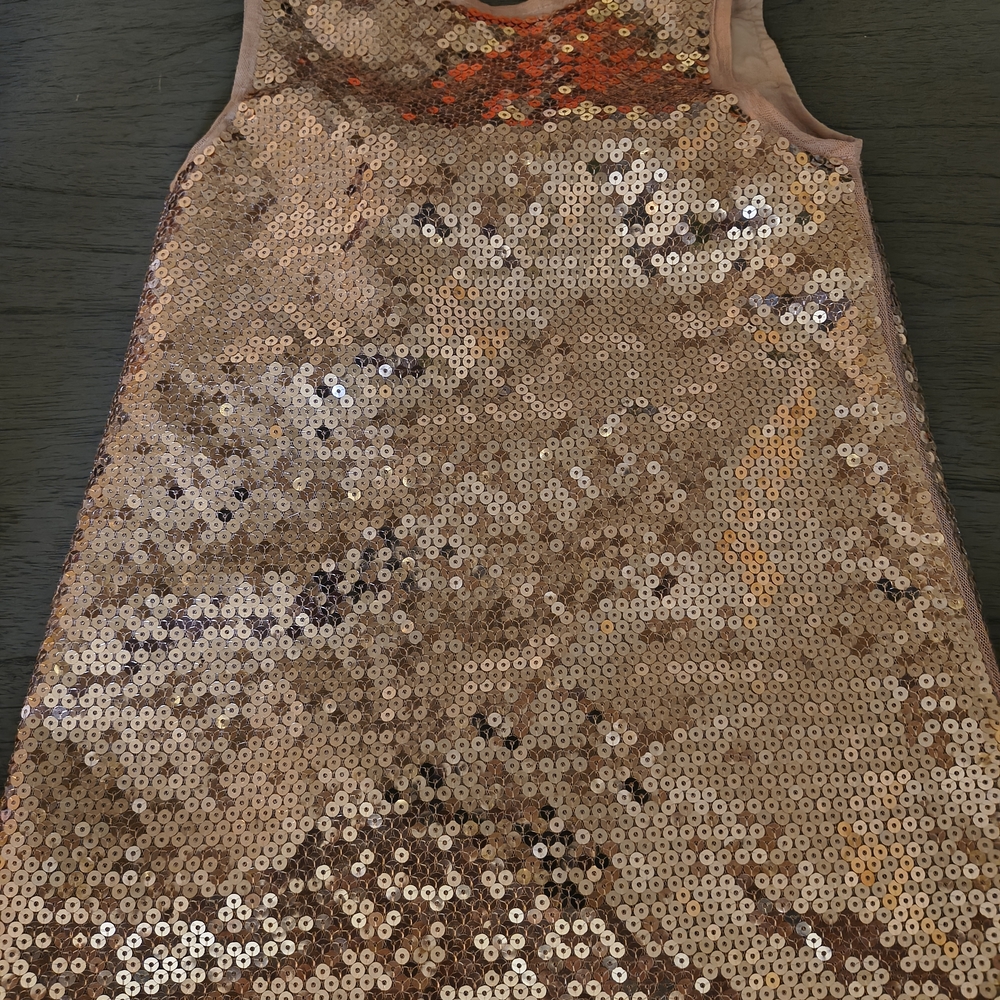 Rose Gold Big bow Sparkling Sequin Kids Dress Size 2T